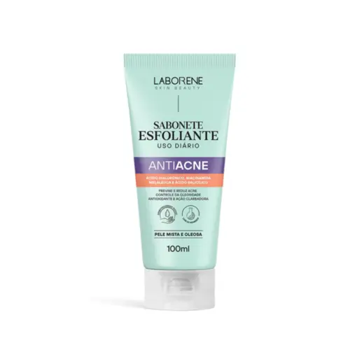Sabonete Líquido Esfoliante Laborene Antiacne Com 100 ml