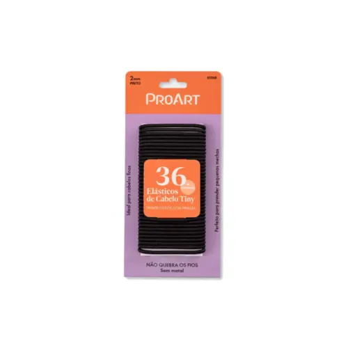 Elástico cordão Proart 36 cm 2 mm Preto Com 1 unidade