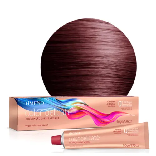 Coloração Amend Color Delicate 6.66 Louro Escuro Vermelho Intenso Com 47 g