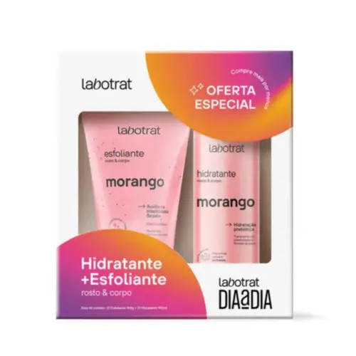 Esfoliante Labotrat Morango 150g+Hidratante 190ml