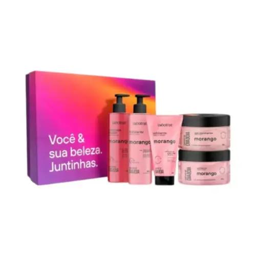 Kit experiência de Banho Morango Dia a Dia 5 itens Labotrat
