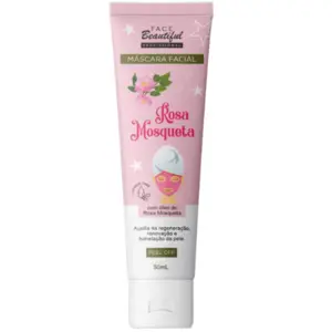 Máscara Facial Face Beautiful Rosa mosqueta regeneradora e Hidratante Com 50 ml