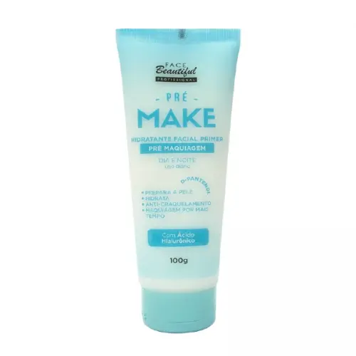 Hidratante Facial primer pré Maquiagem Face Beautiful Hidratação com D-Pantenol e Ácido Hialurônico Com 100 ml
