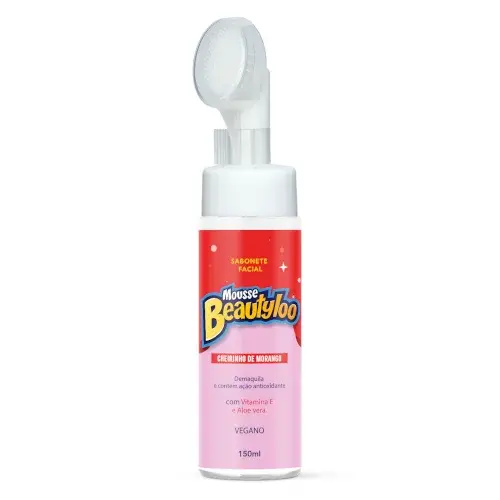 Mousse de Limpeza Facial Face Beautiful Morango Com 150 ml