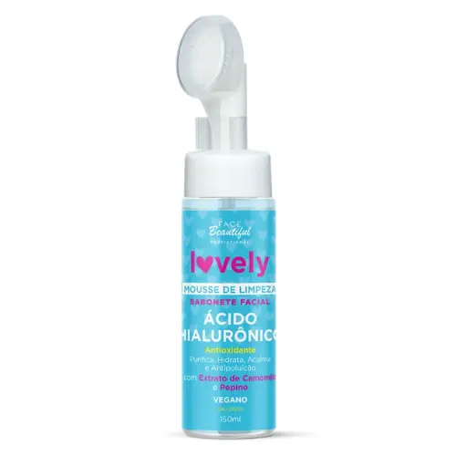 Mousse de Limpeza Facial Face Beautiful com ácido hialurônico Com 150 ml