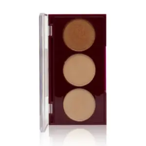 Paleta trio de iluminador Face Beautiful Três tons luminosos para rosto e corpo Com 9 g