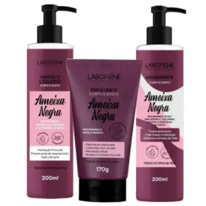 Kit Laborene Sabonete Esfoliante Hidratante Ameixa Negra Com 3 unidades