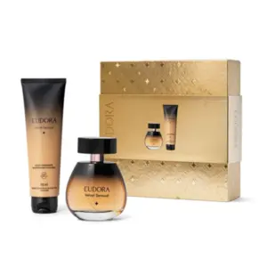 Kit Eudora Velvet Sensual Desodorante Colônia 100 ml e Loção Corporal Velvet Sensual Com 2 unidades