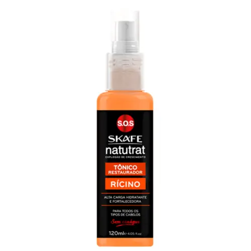 Tônico Capilar Skafe Natutrat Rícino SOS Restaurador Com 120 ml