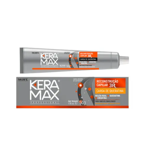 Carga de Queratina Keramax Skafe Reconstrução Capilar Profissional Com 50 g