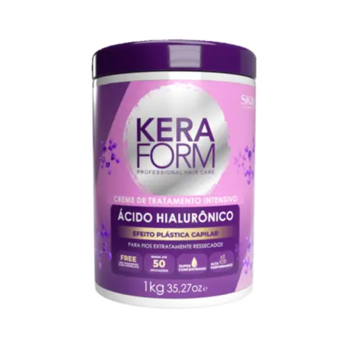 Creme de Tratamento Intensivo Skafe Keraform Ácido Hialurônico Nano Reconstrução Com 1 kg