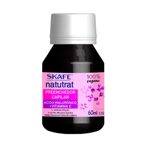 Óleo Natutrat Preenchedor Capilar Skafe Ácido Hialurônico Vitamina E SOS Com 60 ml