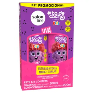 KIT #TODECACHO Uva KIDS Shampo 300ml+CONDicionador 200ml