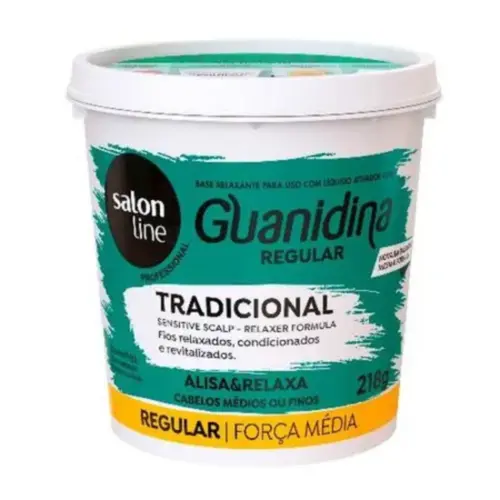 Guanidina para alisamento e relaxamento Salon Line Tradicional Regular Cabelos médios e finos Com 218 g