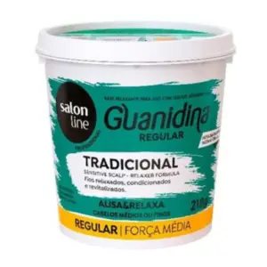 Guanidina para alisamento e relaxamento Salon Line Tradicional Regular Cabelos médios e finos Com 218 g