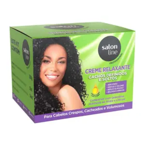Creme relaxante alisante para Cachos Salon Line óleo de Coco e avelã Com 200 g