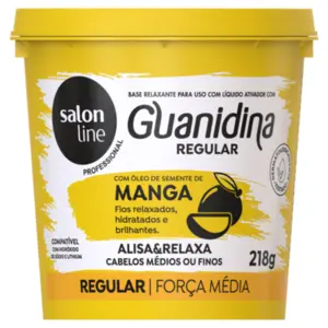 Guanidina Tradicional Salon Line Alisa e Relaxa para Cabelos Finos Com 218 g