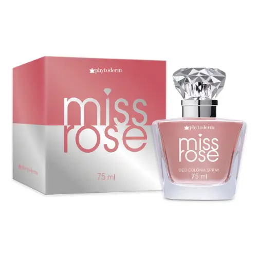 Deo Colônia Phytoderm Miss Rose Com 75 ml