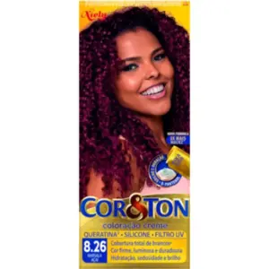 Coloração Cor & Ton Niely 8.26 Marsala Açaí 0% amônia Com 1 unidade