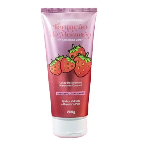 Loção Corporal Kamaleão Color Tentação de Morango Com 200 g