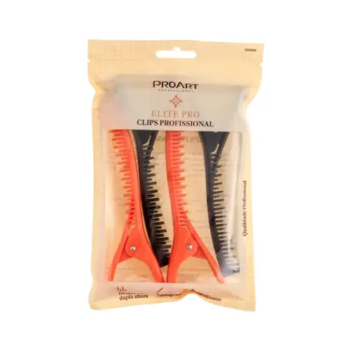 Clips para Cabelo ProArt Elite Pro profissionais com mandíbula firme e acabamento Protetor Com 4 unidades