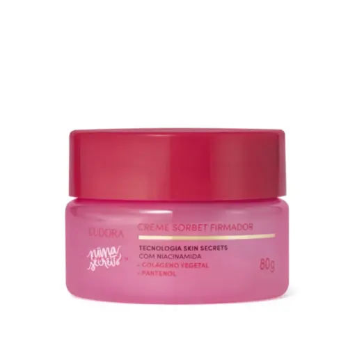 Sorbet firmador Facial Eudora Niina Secrets fórmula leve com colágeno vegetal e pantenol Com 80 g