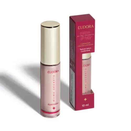 Iluminador Líquido para rosto e corpo Eudora Niina Secrets Luminous Rose Com 10ml