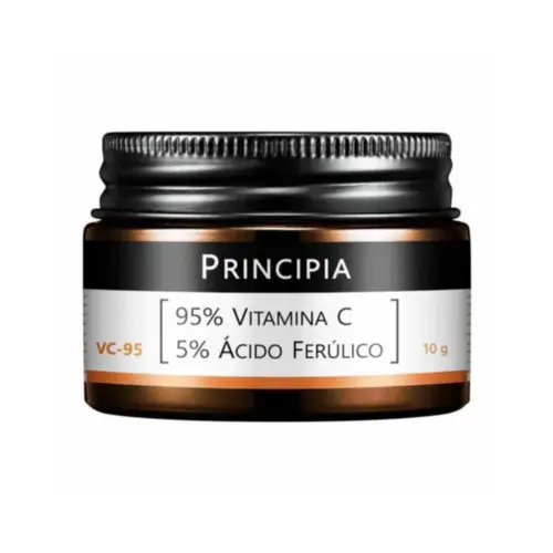 Vitamina C em Pó Principia VC-95 95% Vitamina C pura e 5% ácido ferúlico Com 10 g