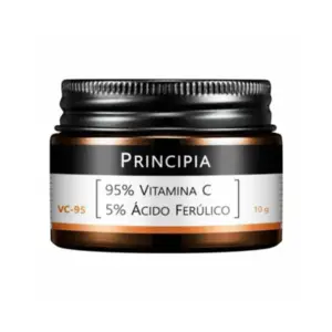 Vitamina C em Pó Principia VC-95 95% Vitamina C pura e 5% ácido ferúlico Com 10 g