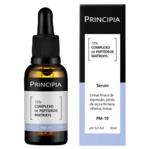 Sérum Facial antissinais Principia 10% peptídeos Matryxil PM-10 Com 30 ml