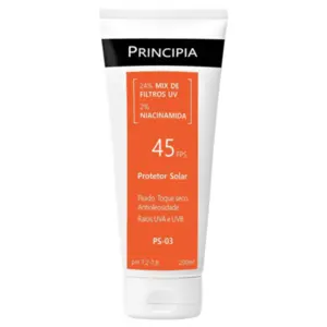Protetor Solar Corporal fluido PRINCIPIA FPS 45 toque seco com niacinamida Com 200 ml