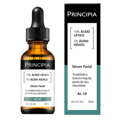 Sérum Facial Principia AL 10 Ácido Lático e Ácido Kójico Com 30 ml