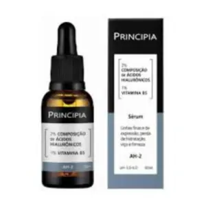 Sérum Facial Principia AH-2 2% complexo com 4 tipos de ácidos hialurônicos e 1% Vitamina B5 Com 30 ml