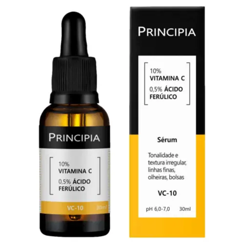 Sérum Facial antioxidante Principia Vitamina C 10% e Ácido Ferúlico 0,5% Com 30 ml