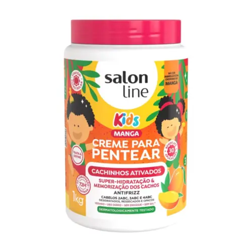 Creme de Pentear Salon Line Cachinhos Definidos Kids Manga Com 1 kg