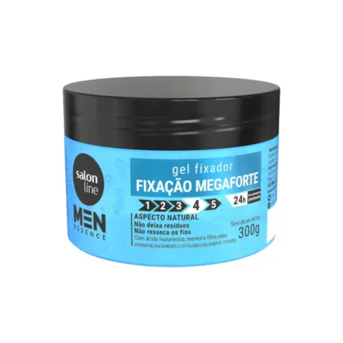 Gel Fixador Salon Line Men Essence Fixação Mega Forte Com 300 g