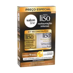 Shampoo e Condicionador Salon Line Meu Liso Restauração Intensa Com 300 ml e 200 ml