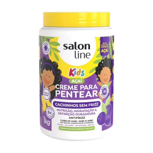 Creme para Pentear Salon Line Kids Açaí Com 1Kg