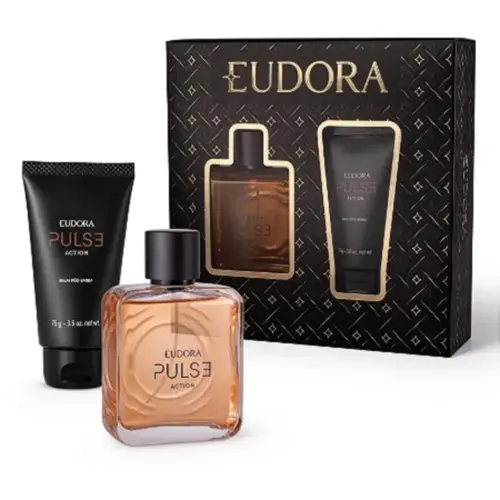 Kit Eudora Pulse Action Desodorante Colônia 100 ml e Balm Pós Barba 75 g Com 2 unidades