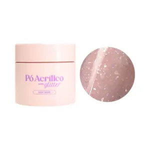 Pó acrílico com glitter Volia Cosméticos Nude Shine Com 20 g