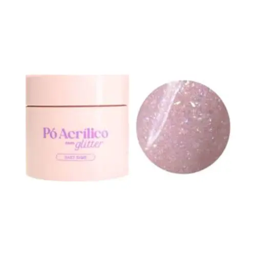 Pó acrílico com glitter Vólia Cosméticos Baby Shine Com 20 g