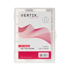 Gel Tip Vertix Almond Com 240 unidades