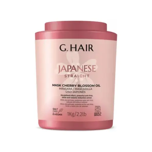 Máscara Capilar G.Hair Japanese Straight Cherry Blossom Oil Com 1Kg