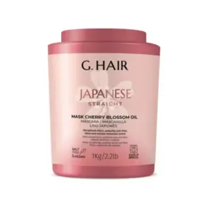 Máscara Capilar G.Hair Japanese Straight Cherry Blossom Oil Com 1Kg