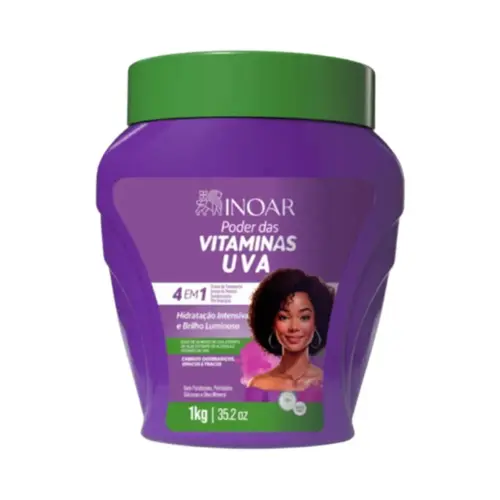 Creme de Tratamento Inoar Poder das Vitaminas Uva Com 1000 g