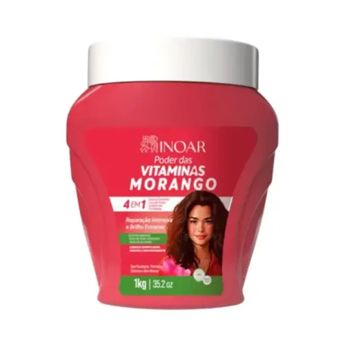Hidratante Inoar Poder das Vitaminas Morango Com 1000 g