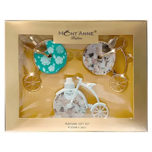 Kit de Perfumes Femininos Mont'Anne 3 fragrâncias importadas Com 3 unidades