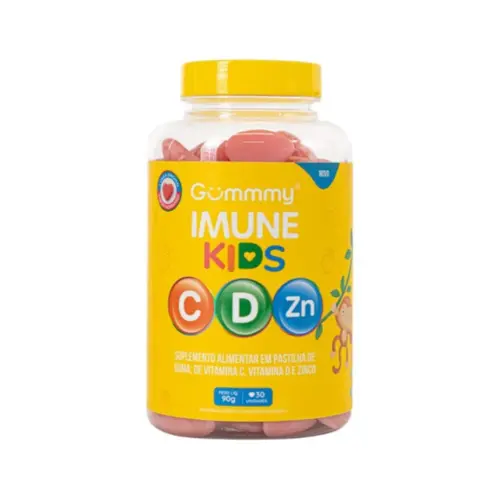 Suplemento Alimentar Gummy Imune Kids gomas mastigáveis sabor Morango Com 30 gomas