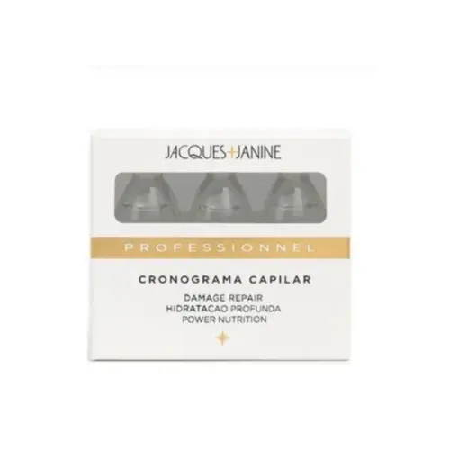 Cronograma Capilar Jacques Janine Damage Hidrat Nutri Com 3 unidades