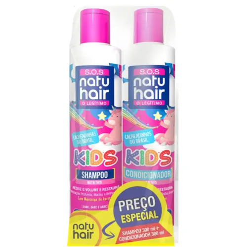 Kit Manutenção Intensiva NatuHair Kids Com 300 ml